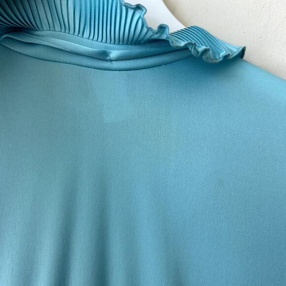 Vintage 1970s Sunshine Alley Midi Dress Size 10 Button Pintuck USA Made Velour - Picture 8 of 9